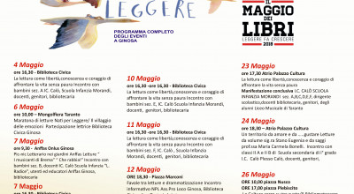 MAGGIO DEI LIBRI 2018 A GINOSA E MARINA DI GINOSA