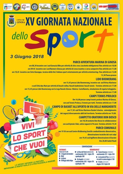 XV Giornata dello Sport a Marina di Ginosa: una giornata di sano divertimento...