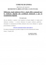 REFERENDUM ABROGATIVI DEL 12 GIUGNO 2022 - indirizzo PEC per comunicazioni