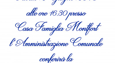 L'Amministrazione Comunale conferisce la Cittadinanza Onoraria a Lucio Paolo ...