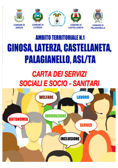 CARTA DEI SERVIZI SOCIALI E SOCIO-SANITARI - AMBITO TERRITORIALE N.1 GINOSA, ...