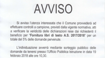 SORTEGGIO CONTROLLI ISEE DOMANDE CONTRIBUTO LIBRI