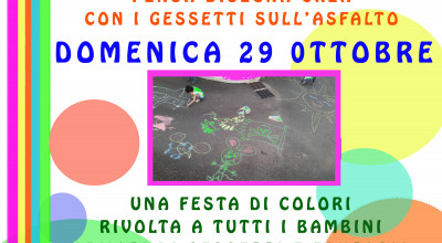 Pensa, disegna, crea con i gessetti sull'asfalto e diventa un piccolo artista...