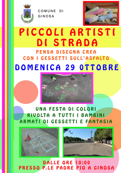 Pensa, disegna, crea con i gessetti sull'asfalto e diventa un piccolo artista...