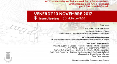 Presentazione del libro Un progetto per Ginosa. La gravina ed il castel...