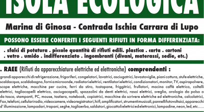 Isola Ecologica a Marina di Ginosa: gli orari