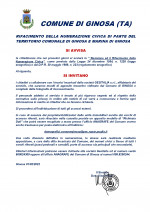 RIFACIMENTO DELLA NUMERAZIONE CIVICA DEL TERRITORIO COMUNALE DI GINOSA E MARI...