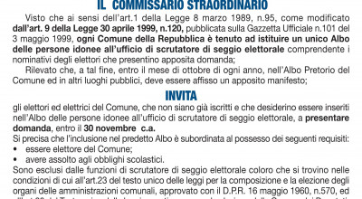 Aggiornamento dell’Albo unico delle persone idonee all’ufficio di...