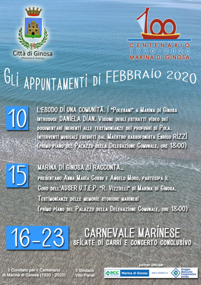 CENTENARIO MARINA DI GINOSA 1920 - 2020