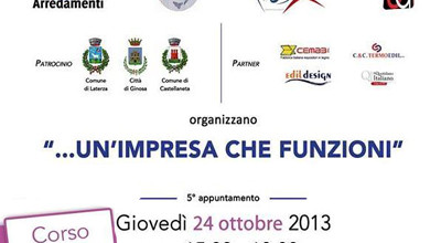Un'impresa che funzioni: penultimo incontro giovedì 24 ott...