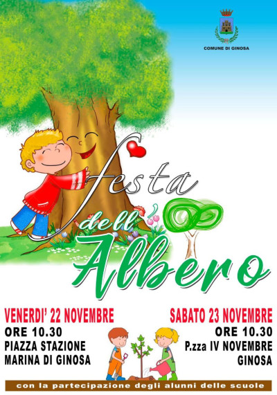 GIORNATA NAZIONALE DEGLI ALBERI: GINOSA E MARINA DI GINOSA ADERISCONO CON NUO...