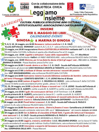 Leggiamo Insieme per il Maggio dei Libri