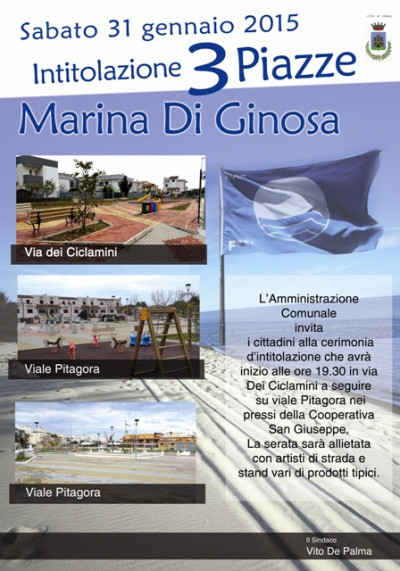 Intitolazione 3 Piazze