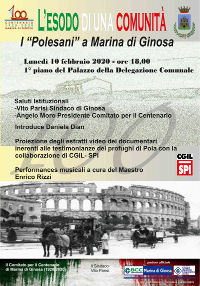 CENTENARIO MARINA DI GINOSA 1920 - 2020