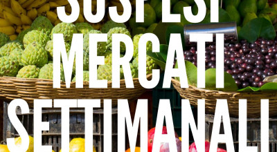 Covid-19 - Sospensione temporanea mercati settimanali