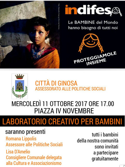 GIORNATA MONDIALE DELLE BAMBINE E DELLE RAGAZZE
