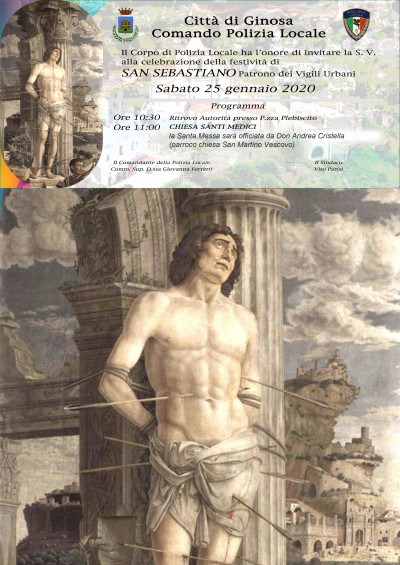LA POLIZIA LOCALE CELEBRA SAN SEBASTIANO, PATRONO DEI VIGILI