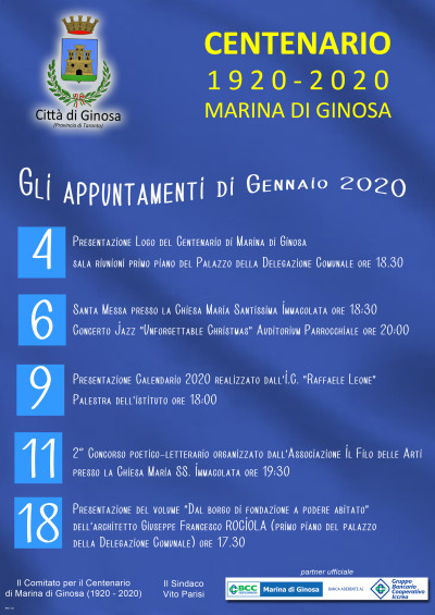 CENTENARIO MARINA DI GINOSA 1920 - 2020